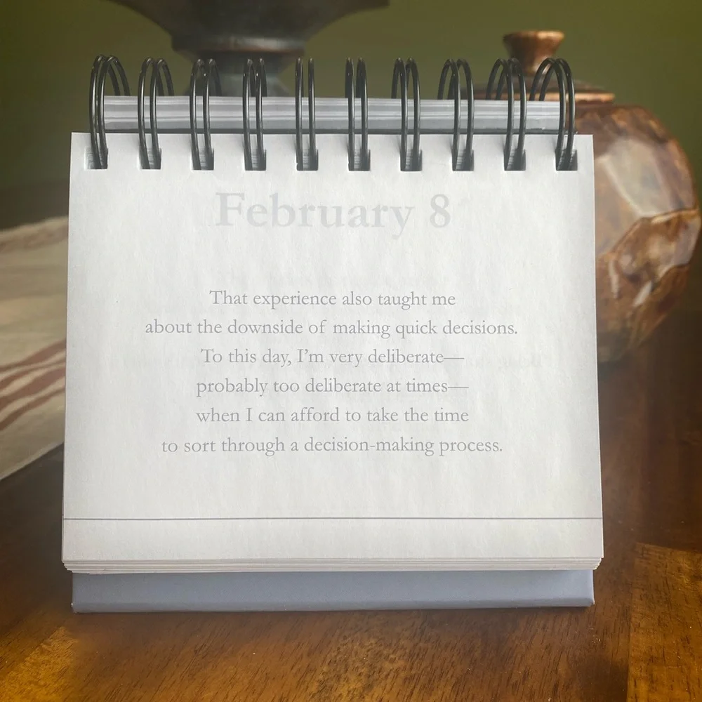 Dayspring Tony Dungy’s Quiet Strength, Daybrightener Perpetual Flip Calender